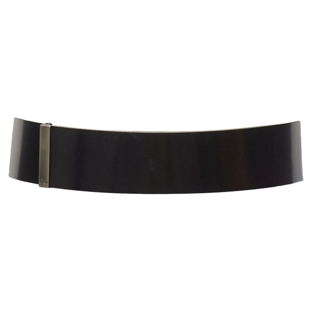 Dior Minimal Logo Metal Bar Smooth Calfskin Wide Belt - Picture 1 of 6
